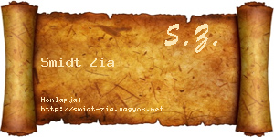 Smidt Zia névjegykártya